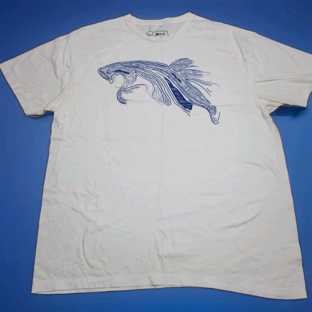 Silver Bait "Topographic Fish" Graphic Tee – Size XL